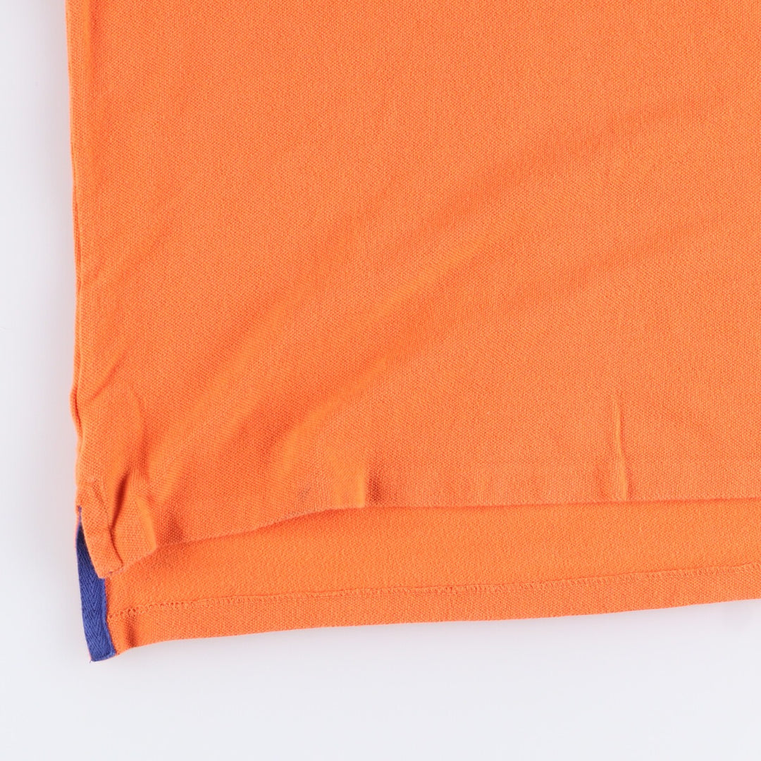 Ralph Lauren POLO Ralph Lauren Multi-border short sleeve border polo shirt women's XL size cotton orange type Vintage Second Hand