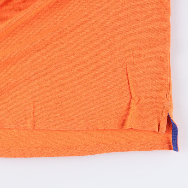 Ralph Lauren POLO Ralph Lauren Multi-border short sleeve border polo shirt women's XL size cotton orange type Vintage Second Hand
