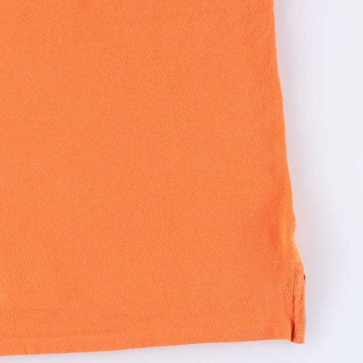 Ralph Lauren POLO Ralph Lauren Multi-border short sleeve border polo shirt women's XL size cotton orange type Vintage Second Hand