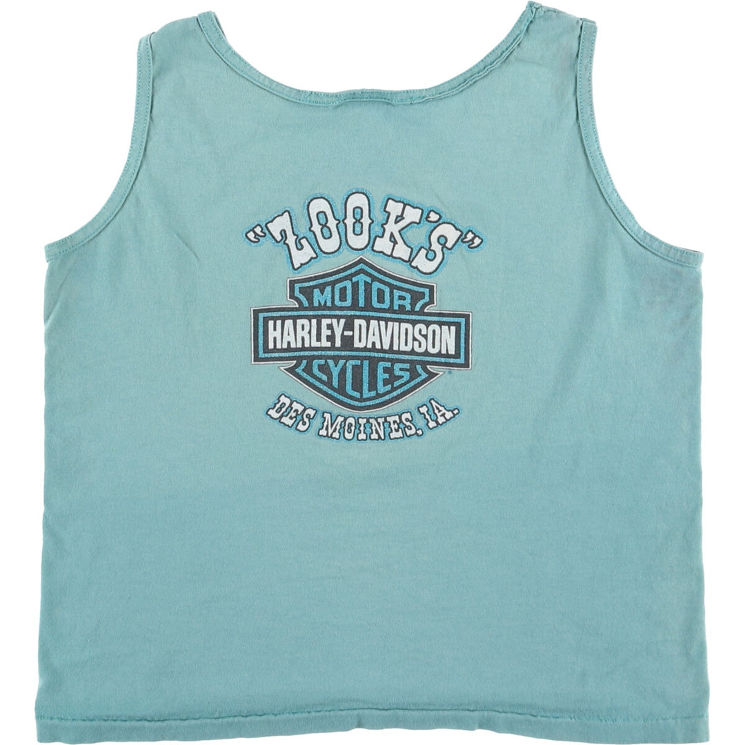 90'S Harley-Davidson Tank Top Made in USA Women's Size S cotton Mint green Vintage Second Hand