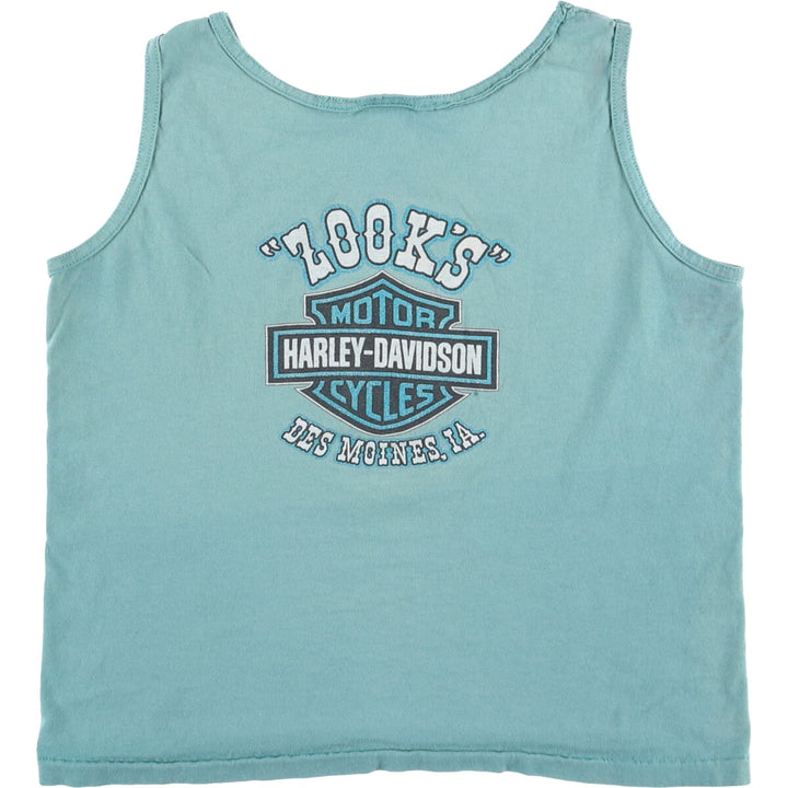 90'S Harley-Davidson Tank Top Made in USA Women's Size S cotton Mint green Vintage Second Hand