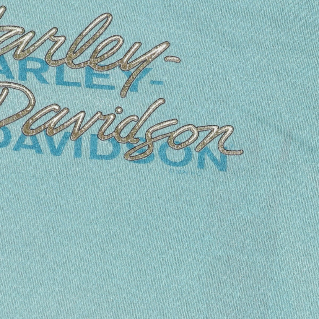 90'S Harley-Davidson Tank Top Made in USA Women's Size S cotton Mint green Vintage Second Hand