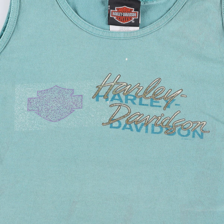 90'S Harley-Davidson Tank Top Made in USA Women's Size S cotton Mint green Vintage Second Hand