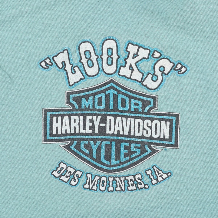 90'S Harley-Davidson Tank Top Made in USA Women's Size S cotton Mint green Vintage Second Hand