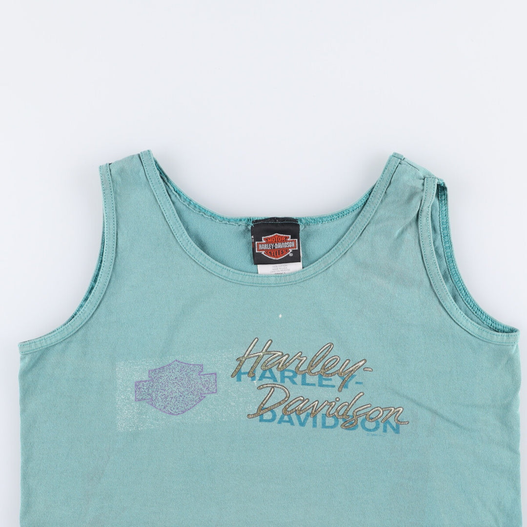 90'S Harley-Davidson Tank Top Made in USA Women's Size S cotton Mint green Vintage Second Hand