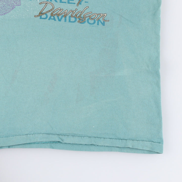 90'S Harley-Davidson Tank Top Made in USA Women's Size S cotton Mint green Vintage Second Hand