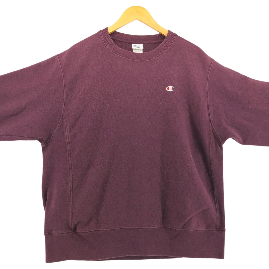 Champion REVERSE WEAVE Reverse Weave One Point Logo Sweatshirt Trainer Men's L size cotton bordeaux Vintage Second Hand