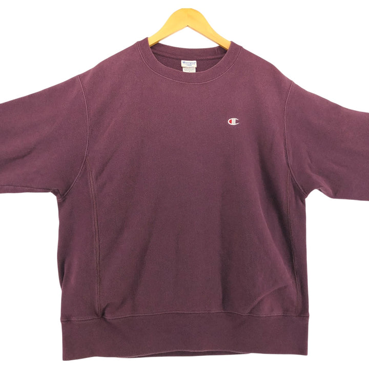 Champion REVERSE WEAVE Reverse Weave One Point Logo Sweatshirt Trainer Men's L size cotton bordeaux Vintage Second Hand