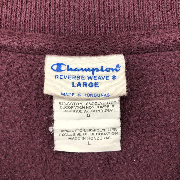Champion REVERSE WEAVE Reverse Weave One Point Logo Sweatshirt Trainer Men's L size cotton bordeaux Vintage Second Hand