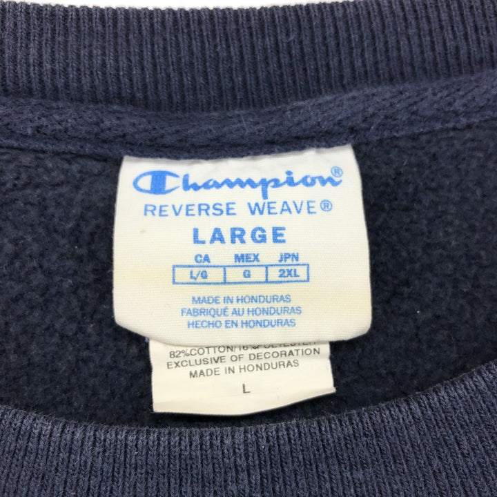 Champion REVERSE WEAVE Reverse Weave One Point Logo Sweatshirt Trainer Men's L size cotton navy blue type Vintage Second Hand