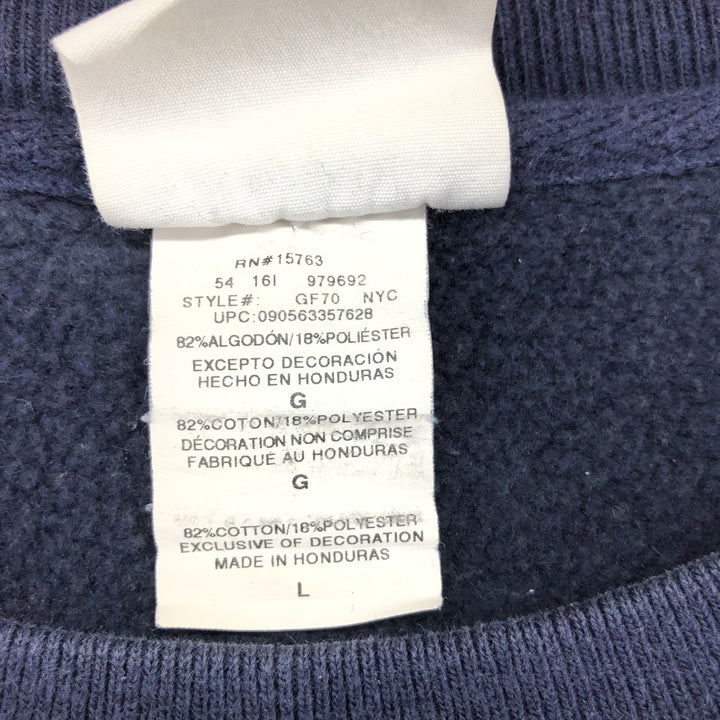 Champion REVERSE WEAVE Reverse Weave One Point Logo Sweatshirt Trainer Men's L size cotton navy blue type Vintage Second Hand