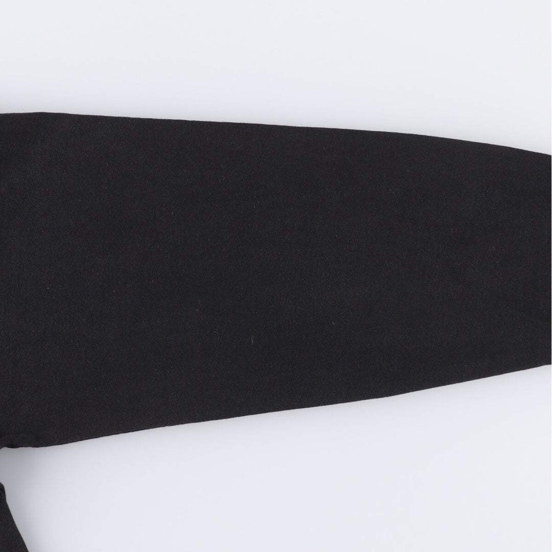 90'S BVD High Neck Mock Neck Long T-Shirt, Made in USA, Men's M Size, Vintage cotton black type Vintage Second Hand