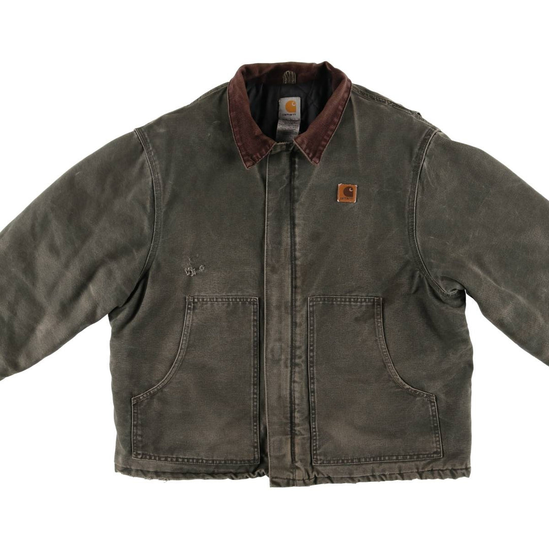 Carhartt Traditional Jacket Duck Work Jacket Made in USA Men's XL cotton Khaki type sage green Vintage Second Hand