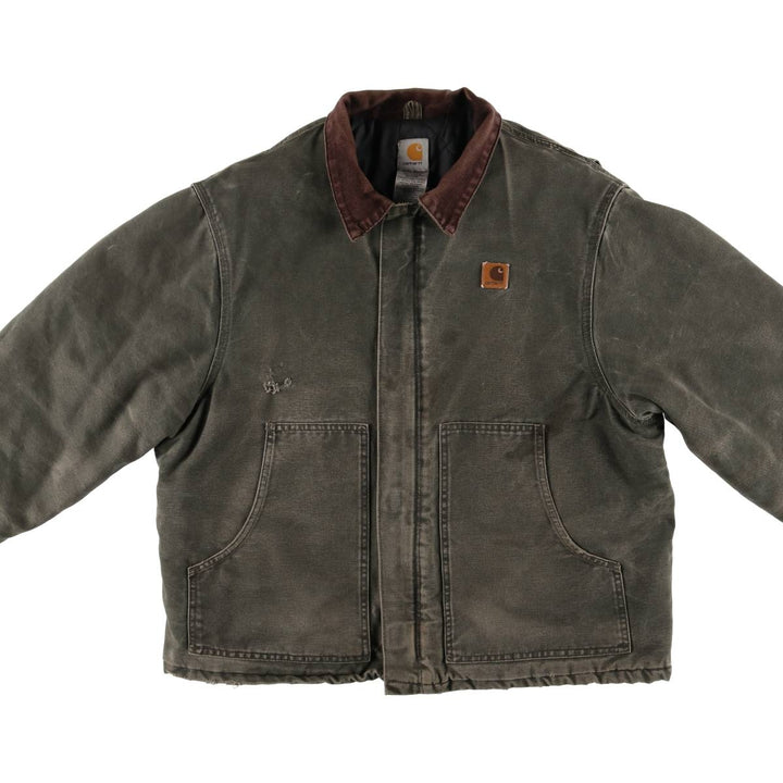 Carhartt Traditional Jacket Duck Work Jacket Made in USA Men's XL cotton Khaki type sage green Vintage Second Hand