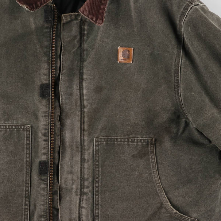 Carhartt Traditional Jacket Duck Work Jacket Made in USA Men's XL cotton Khaki type sage green Vintage Second Hand