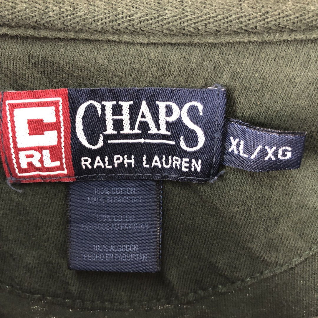 90'S Ralph Lauren CHAPS Long Sleeve T-Shirt Men's XL Vintage cotton Khaki type Vintage Second Hand