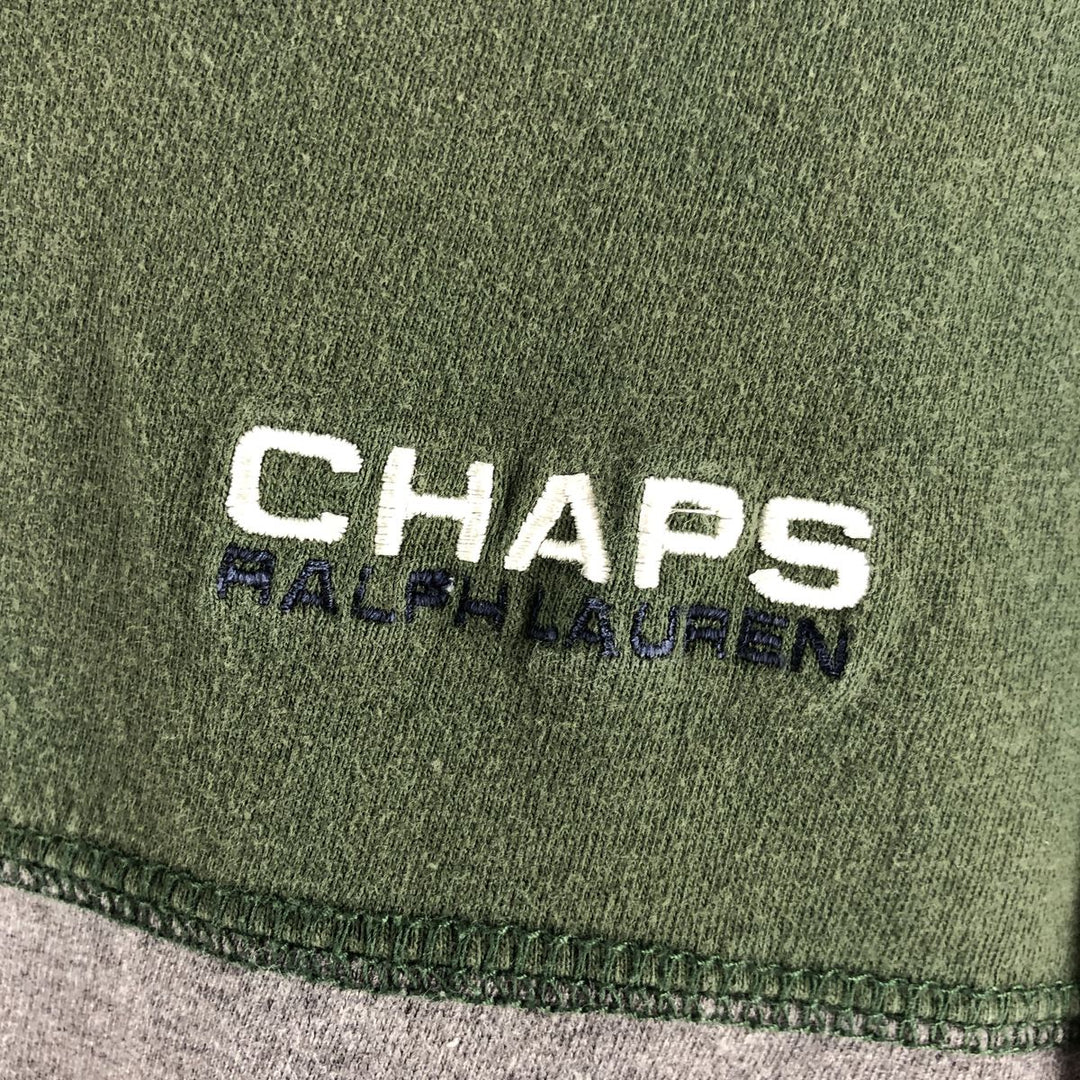 90'S Ralph Lauren CHAPS Long Sleeve T-Shirt Men's XL Vintage cotton Khaki type Vintage Second Hand