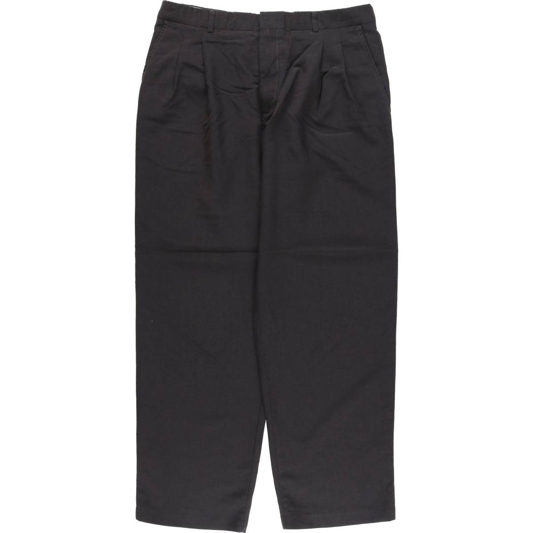 80s-90'S Levi's TRAVELERS Two-pleat Slacks Pants for Men, W34, Vintage polyester Charcoal Vintage Second Hand