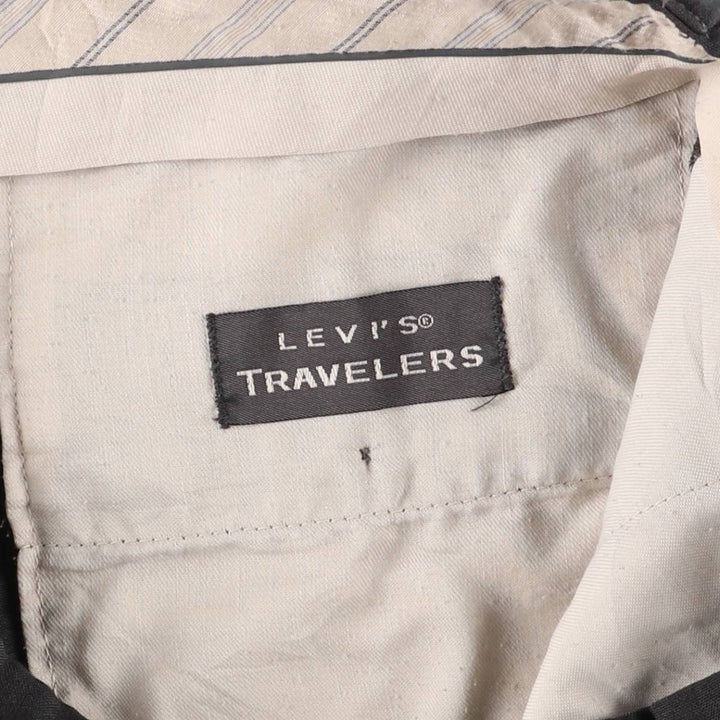 80s-90'S Levi's TRAVELERS Two-pleat Slacks Pants for Men, W34, Vintage polyester Charcoal Vintage Second Hand