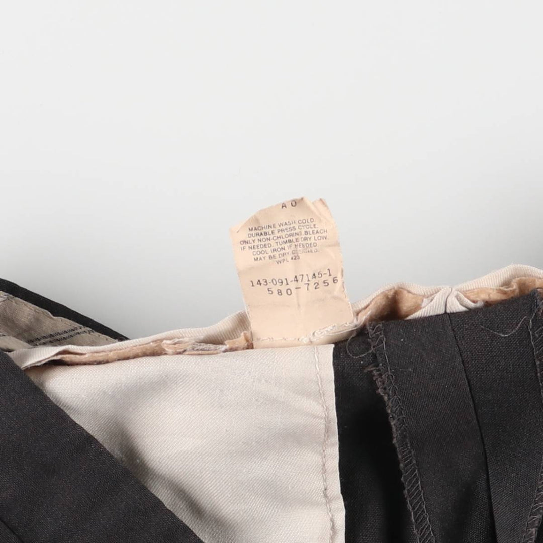 80s-90'S Levi's TRAVELERS Two-pleat Slacks Pants for Men, W34, Vintage polyester Charcoal Vintage Second Hand