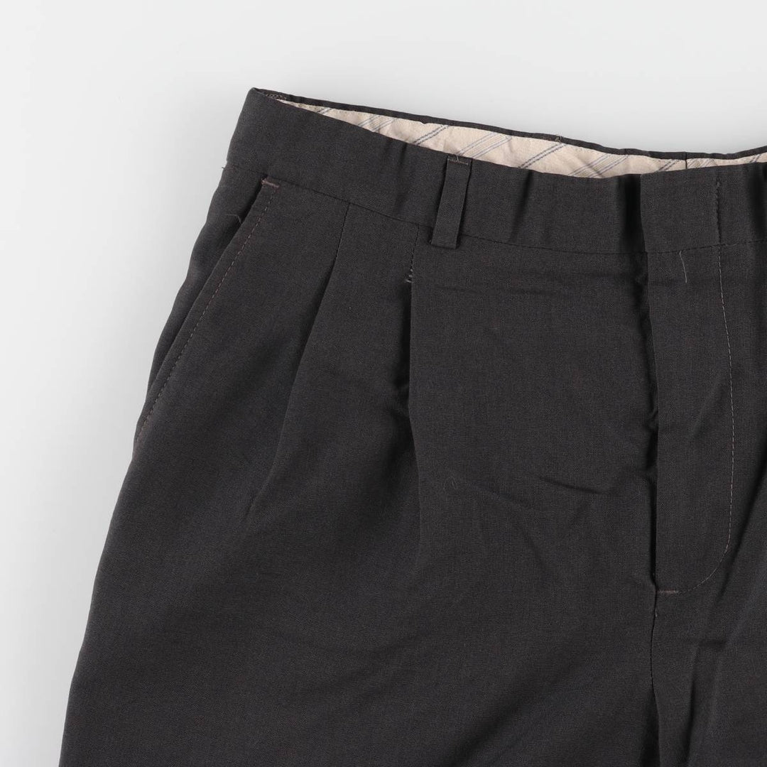 80s-90'S Levi's TRAVELERS Two-pleat Slacks Pants for Men, W34, Vintage polyester Charcoal Vintage Second Hand