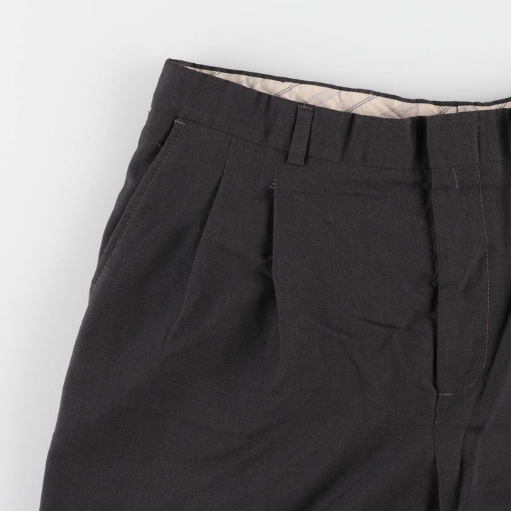 80s-90'S Levi's TRAVELERS Two-pleat Slacks Pants for Men, W34, Vintage polyester Charcoal Vintage Second Hand