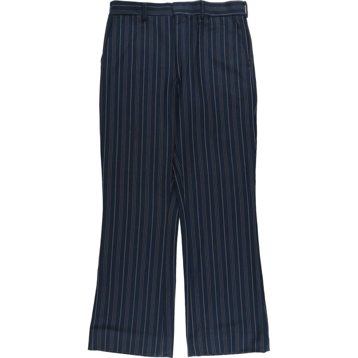 ~90'S Striped Pattern Flare Pants Men's W33 Vintage unclear navy blue type Vintage Second Hand