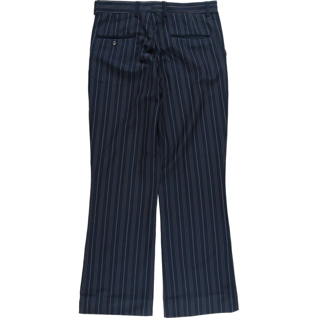 ~90'S Striped Pattern Flare Pants Men's W33 Vintage unclear navy blue type Vintage Second Hand