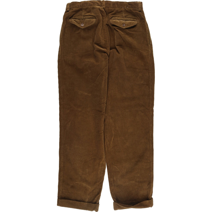 00'S Banana Republic SMITHFIELD Two-pleat Corduroy Pants for Men, W32 equivalent cotton brown type Vintage Second Hand