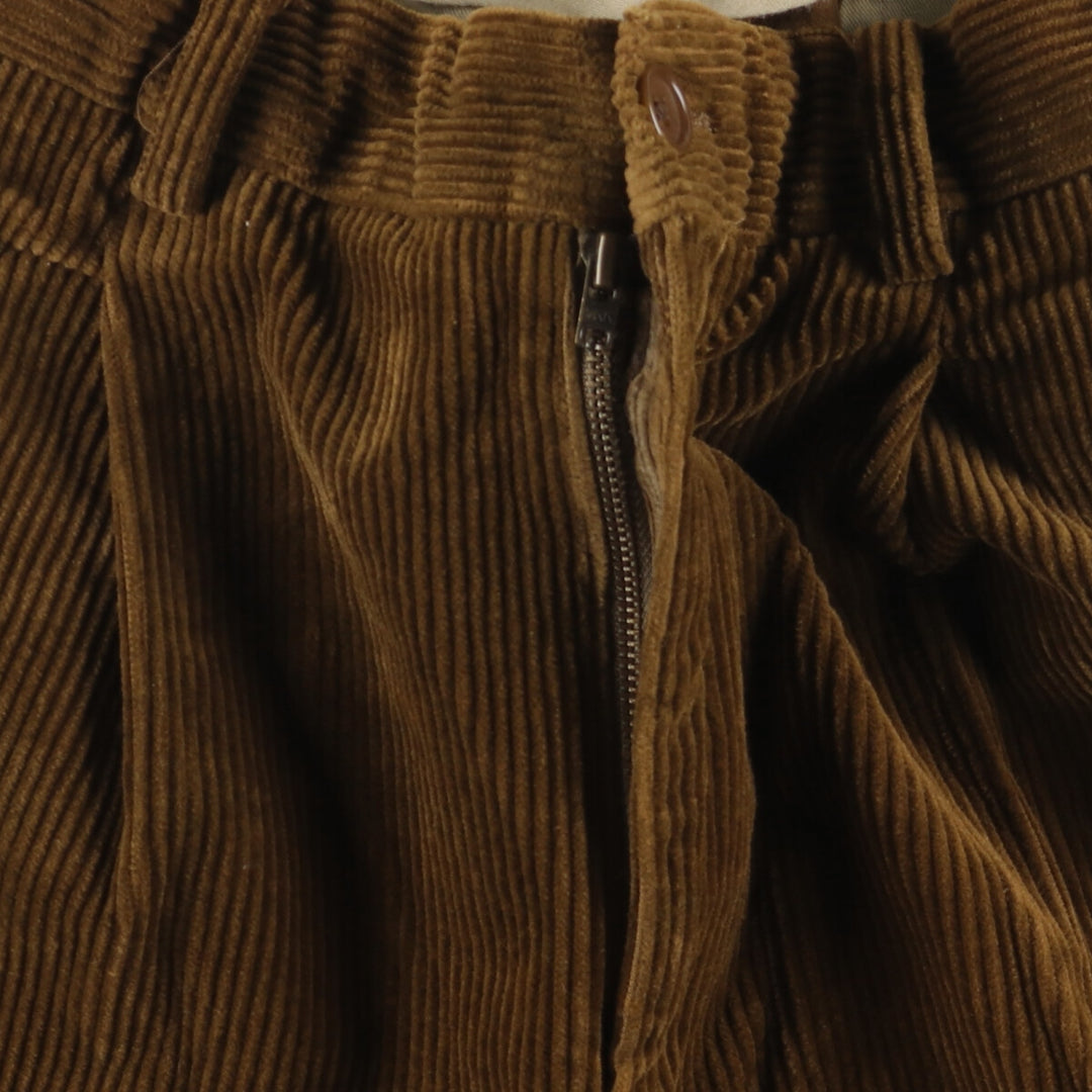 00'S Banana Republic SMITHFIELD Two-pleat Corduroy Pants for Men, W32 equivalent cotton brown type Vintage Second Hand
