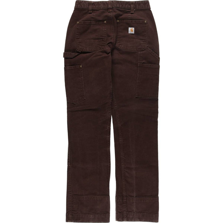 Carhartt ORIGINAL FIT Double Knee Duck Painter Pants Women's L (w28) cotton brown type Vintage Second Hand