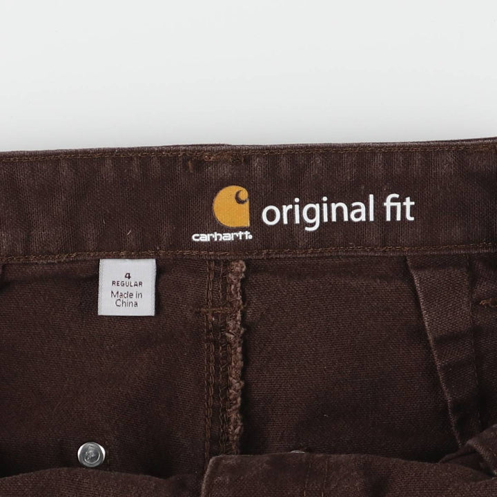 Carhartt ORIGINAL FIT Double Knee Duck Painter Pants Women's L (w28) cotton brown type Vintage Second Hand