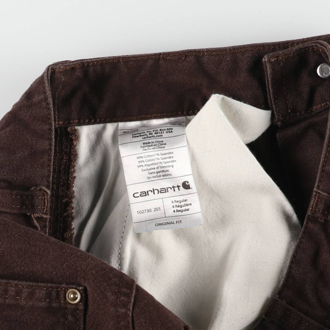 Carhartt ORIGINAL FIT Double Knee Duck Painter Pants Women's L (w28) cotton brown type Vintage Second Hand