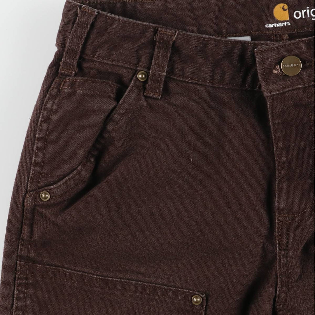 Carhartt ORIGINAL FIT Double Knee Duck Painter Pants Women's L (w28) cotton brown type Vintage Second Hand