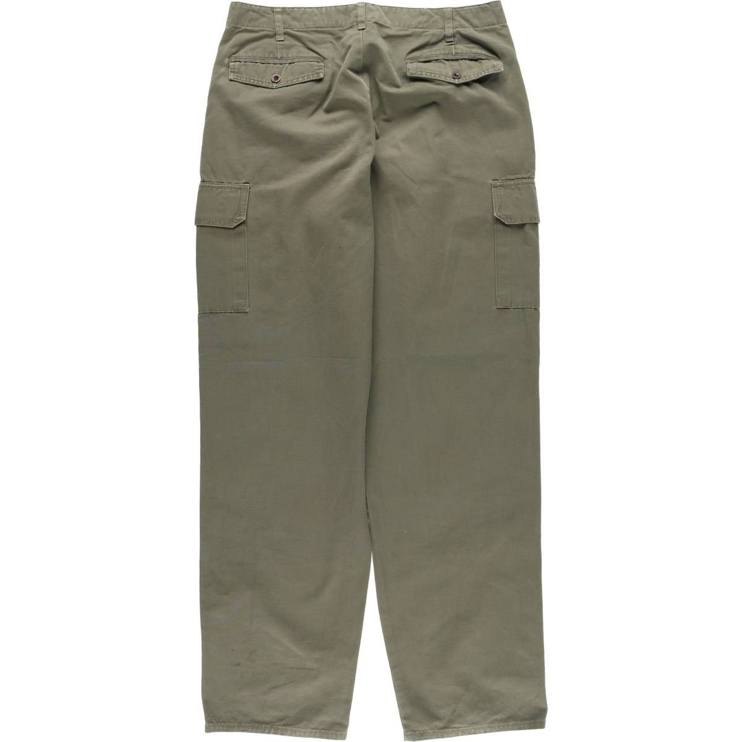 Eddie Bauer cargo pants for men, size W35 cotton Khaki type sage green Vintage Second Hand