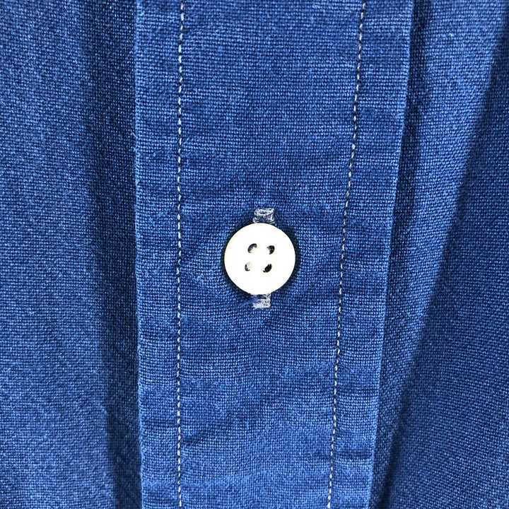 Ralph Lauren CUSTOM FIT long sleeve button down shirt, men's size L cotton blue type Vintage Second Hand