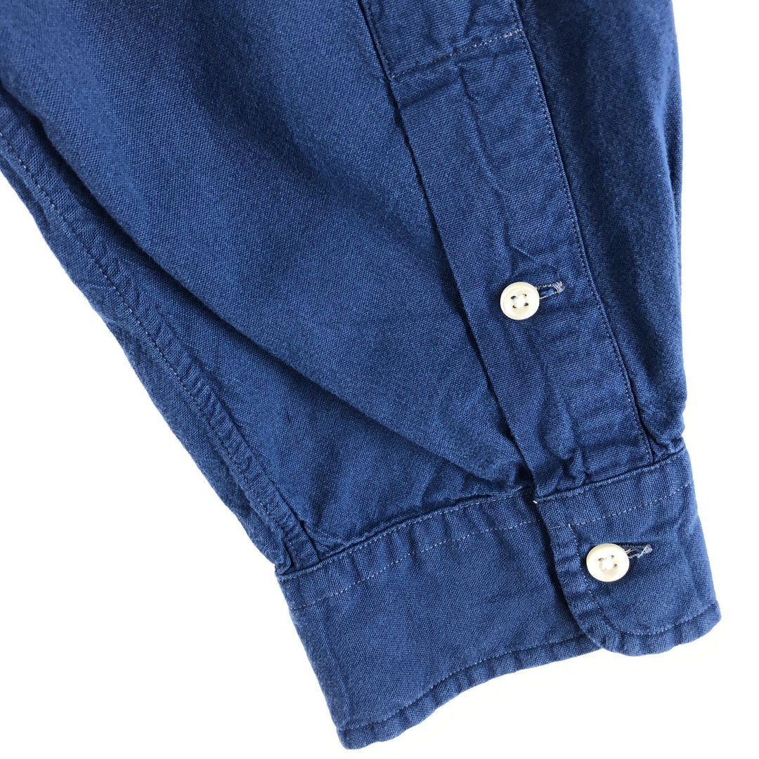 Ralph Lauren CUSTOM FIT long sleeve button down shirt, men's size L cotton blue type Vintage Second Hand