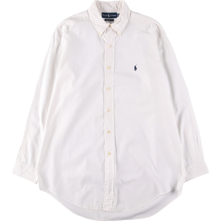 Ralph Lauren Classic Fit Long Sleeve Button Down Shirt, Men's Size L cotton white type Vintage Second Hand
