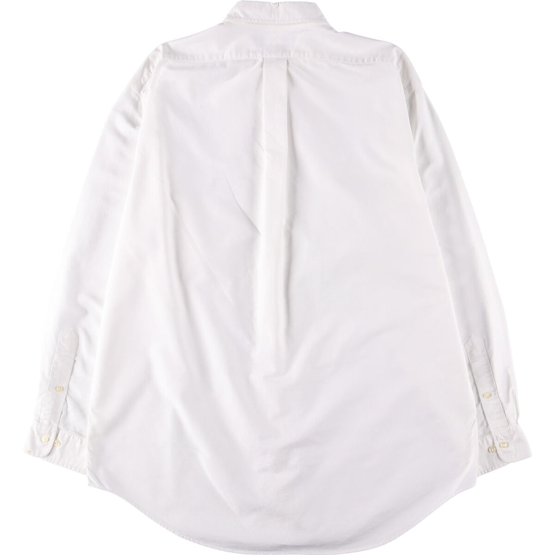 Ralph Lauren YARMOUTH long sleeve button down shirt, men's size L cotton white type Vintage Second Hand