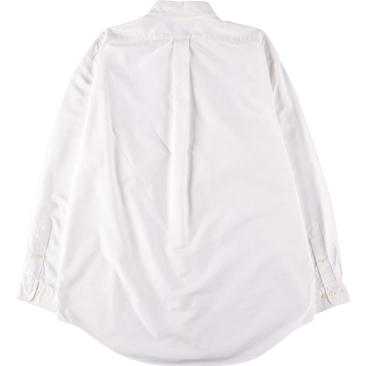 Ralph Lauren YARMOUTH long sleeve button down shirt, men's size L cotton white type Vintage Second Hand
