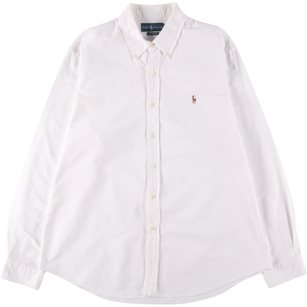 Ralph Lauren Classic Fit Long Sleeve Button Down Shirt Men's XL cotton white type Vintage Second Hand