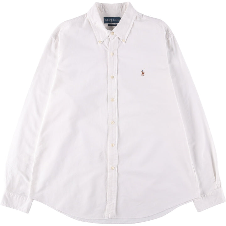 Ralph Lauren Classic Fit Long Sleeve Button Down Shirt Men's XL cotton white type Vintage Second Hand