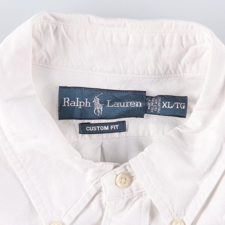 Ralph Lauren Classic Fit Long Sleeve Button Down Shirt Men's XL cotton white type Vintage Second Hand