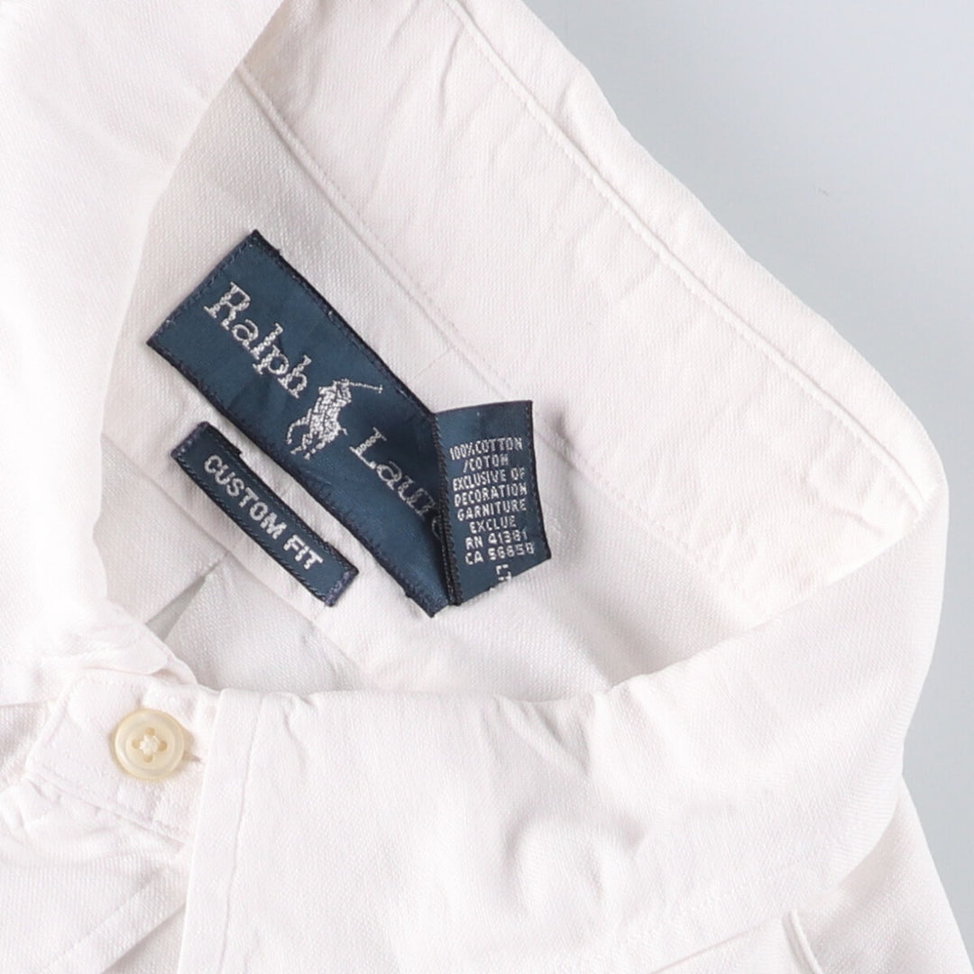 Ralph Lauren Classic Fit Long Sleeve Button Down Shirt Men's XL cotton white type Vintage Second Hand
