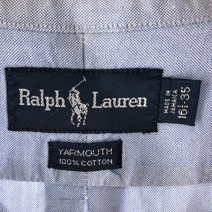 Ralph Lauren YARMOUTH long sleeve button down shirt, men's size L cotton Blue type light blue Vintage Second Hand
