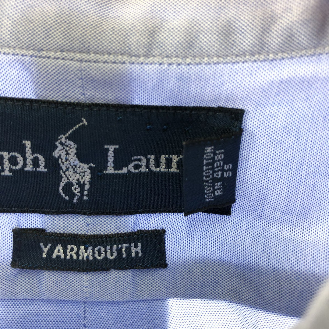 Ralph Lauren YARMOUTH long sleeve button down shirt, men's size L cotton Blue type light blue Vintage Second Hand