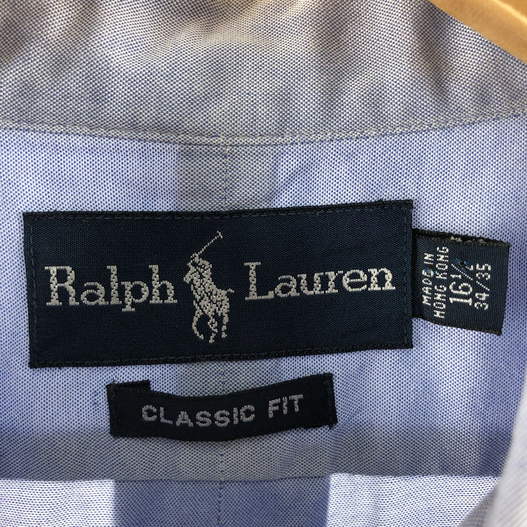Ralph Lauren Classic Fit Long Sleeve Button Down Shirt, Men's Size L cotton Blue type light blue Vintage Second Hand