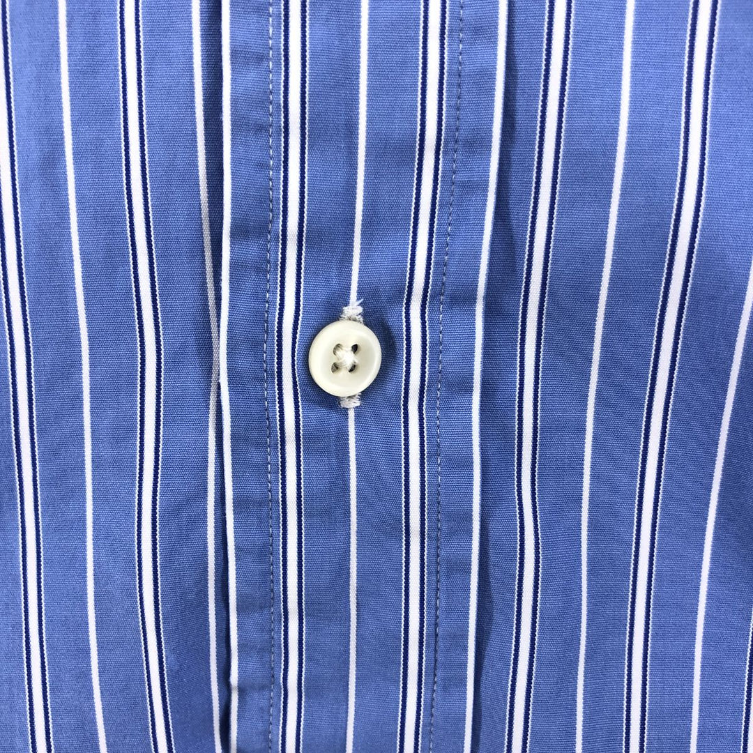 Ralph Lauren Classic Fit Long Sleeve Button Down Striped Shirt Men's Size L cotton blue type Vintage Second Hand