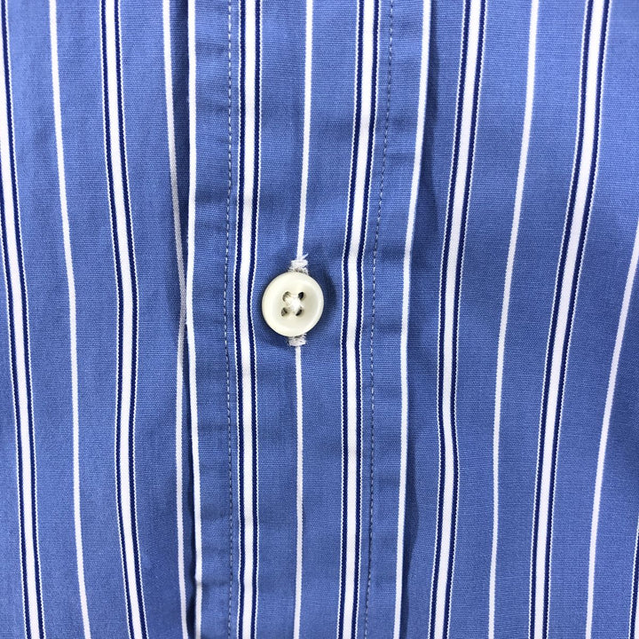 Ralph Lauren Classic Fit Long Sleeve Button Down Striped Shirt Men's Size L cotton blue type Vintage Second Hand