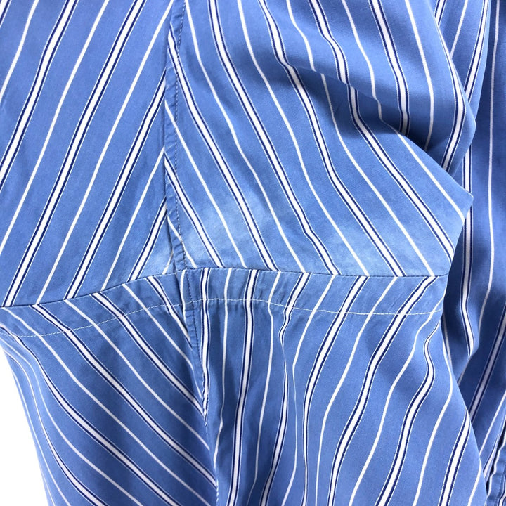 Ralph Lauren Classic Fit Long Sleeve Button Down Striped Shirt Men's Size L cotton blue type Vintage Second Hand